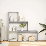 vidaXL Pregrada / regal za knjige 3 razina sonoma 123x29x123 cm drveni | shoptok.hr