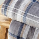 Catherine Lansfield Siva odeja iz sherpa flisa 130x170 cm Kelso Check – | Shoptok.si