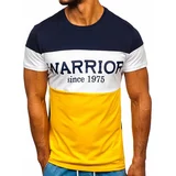 Kesi Men's T-shirt with print "WARRIOR" 100693 - yellow,