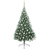 vidaXL Umjetna preddekorirana božićna jelka Zelena 180 cm PVC | Shoptok.si