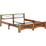  Okvir za krevet od masivnog obnovljenog drva 180 x 200 cm | shoptok.hr