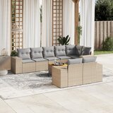 vidaXL 9-dijelni set vrtnih sofa s jastucima bež od poliratana | shoptok.hr
