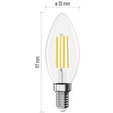  LED žarnica Filament Candle A CLASS/ E14 / 3,8 W (60 W) / 806 lm / nevtralno bela | Shoptok.si