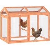PawHut Kokošnjak 104 x 70,5 x 84 cm, ograda z gredjo, dvojna vrata, oranžna, (5000239120) | Shoptok.si