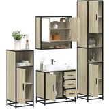 vidaXL 4-dijelni set kupaonskog namještaja boja hrasta sonome drveni | shoptok.hr