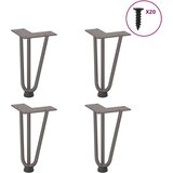 vidaXL Noge za mizo za lase 4 kosi naravno jeklo 20 cm trdno jeklo | Shoptok.si