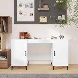 Maison Chic Pisalna miza - pisarniška miza - Računalniška miza visok sijaj bela 140x50x75 cm inženirski les, (21785487) | Shoptok.si