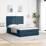  Otomanski krevet s madracem&LED tamnoplavi 140x190cm baršunasti | shoptok.hr