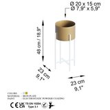 WALLXPERT Dekorativna saksija GED-026-C, 23x48 cm, Bijela | Eponuda.ba