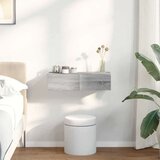 vidaXL Stenska polica s predali siva sonoma 60x26,5x15 cm inž. les | Shoptok.si
