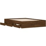 vidaXL Okvir za krevet s uzglavljem smeđa boja hrasta 120x200cm drveni | shoptok.hr