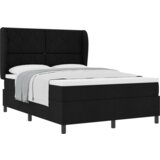 Box Spring Krevet s Madracem - Crna 140x200 cm Tkanina | shoptok.hr