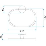 REA Bath Kupaonska vješalica RING 16101 Aristo Brushed Gold | shoptok.hr