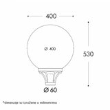 LED ULICNA SVETILJKA GLOBE 400 50W SIVA