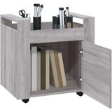 Kolica za radni stol boja sivog hrasta 60 x 45 x 60 cm drvena | shoptok.hr