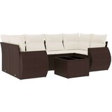  7-dijelni set vrtnih sofa od poliratana s jastucima smeđi | shoptok.hr