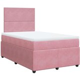 vidaXL Krevet s oprugama i madracem ružičasti 120 x 190 cm baršunasti | shoptok.hr