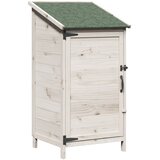  Vrtna Šupa s krovom Bijela 59 x 56 x 113,5 cm Čvrsto drvo jele | shoptok.hr