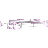  Konstrukcija postelje s predalom Voskast rjav 150 x 200 cm, (5000142043) | Shoptok.si