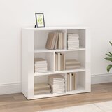 vidaXL Komoda visok sijaj bela 80x30x80 cm inženirski les Cene