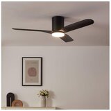 Eglo 35176 - LED prigušiva stropni ventilator KAWANA LED/17W/230V, prečnik 132 cm, crna + daljinski upravljač Cene