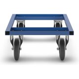 Kongamek transportni voziček za palete KM217, dxšxv 800 x 600 x 270 mm, modre barve, 2 vrtljivi in 2 fiksni kolesi | Shoptok.si