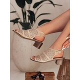 DStreet Sandały damskie zabudowane ZALVISA beżowe | Shoptok.si
