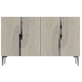 Hanah home konzola meyra 120 white travertine silver | Eponuda.com