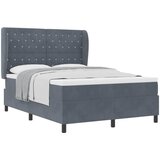  Krevet s opruga kutije Tamno siva 190 x 140 cm Baršun | shoptok.hr