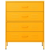  Ladičar boja senfa 80 x 35 x 101,5 cm čelični | shoptok.hr