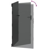  Vrtna vrata 85 x 200 cm Crna Može se zaključati | shoptok.hr