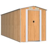  Vrtno spremište svjetlosmeđe 192x523x223 cm pocinčani čelik | shoptok.hr