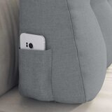  Jastuk za leđa Svijetlo siva 80 x 24 x 50 cm tkanina | shoptok.hr