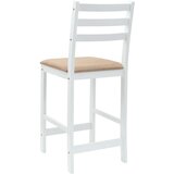  Trpezarijske stolice 2 pcs Bijelo 40 x 47 5 x 99 5 cm - Bijela i smeđa | shoptok.hr