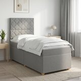  Boxspring krevet s madracem Svjetlosiva 100 x 200 cm Tkanina | shoptok.hr