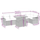  7-dijelni set vrtnih sofa od poliratana s jastucima crni | shoptok.hr
