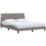  Okvir za krevet bez madraca smeđesivi 160x200 cm od tkanine | shoptok.hr