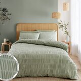 Catherine Lansfield Svijetlo zelena posteljina za bračni krevet/za produženi krevet od krepa 230x220 cm Seersucker – | shoptok.hr