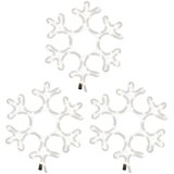  Figura božićne pahulje LED 3 kom topla bijela 27 x 27 cm | shoptok.hr