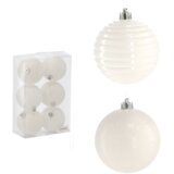 Molarem Home Set od 6 kuglica za božićno drvce – 8 cm, bijela | shoptok.hr