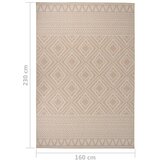  Vanjski tepih ravnog tkanja 160 x 230 cm smeđe pruge | Eponuda.com