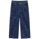vidaXL Otroške hlače žamet mornarsko modra 92