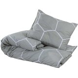  Set posteljine za poplun sivi 155x220 cm pamučni | shoptok.hr