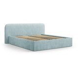 Micadoni Mentol zeleni tapecirani bračni krevet s prostorom za odlaganje s podnicom 200x200 cm Elizabeth – | shoptok.hr