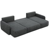 Makamii Tamno siva sklopiva/s prostorom za odlaganje kutna garnitura od šenila (u obliku slova "U") Lilo – | shoptok.hr