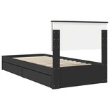  s od storage Crna 90 x 190 cm Konstruirano drvo | shoptok.hr