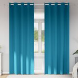 vidaXL Zavese z zavesami 2 pcs Turkizna 225 x 140 cm Poliester | Shoptok.si