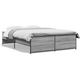Furnova Posteljni okvir siva sonoma 120x200 cm inž. les in kovina, (21936504) | Shoptok.si