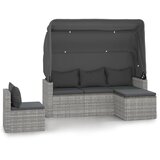  4-dijelni set vrtnih sofa od poliratana s jastucima sivi | Eponuda.ba