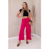 Kesi Fuchsia-coloured wide-waisted trousers | shoptok.hr